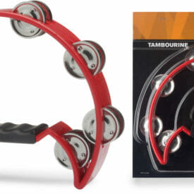 Stagg Cutaway Plastic Tambourine With 16 Jingles - Red