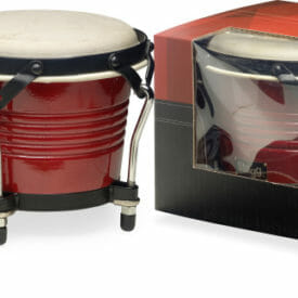Stagg 7.5" And 6.5" Wild-Cherry-Coloured Latin Wood Bongos