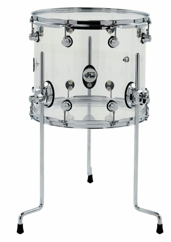 DW Design Series, 14" x 12" Floor Tom, Seamless Acrylic, Clear