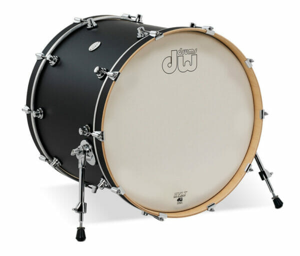 DW Design Series 22" x 18" Bass Drum, Matte Lacquer, Black Satin