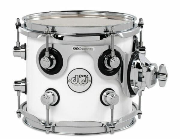 DW Design Series, 8" x 7" Tom Gloss Lacquer, White