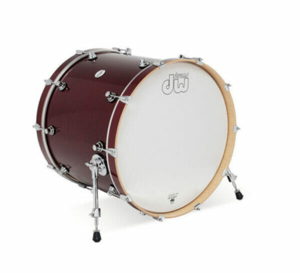 DW Design Series 22" x 18" Bass Drum, Gloss Lacquer, Cherry Stain