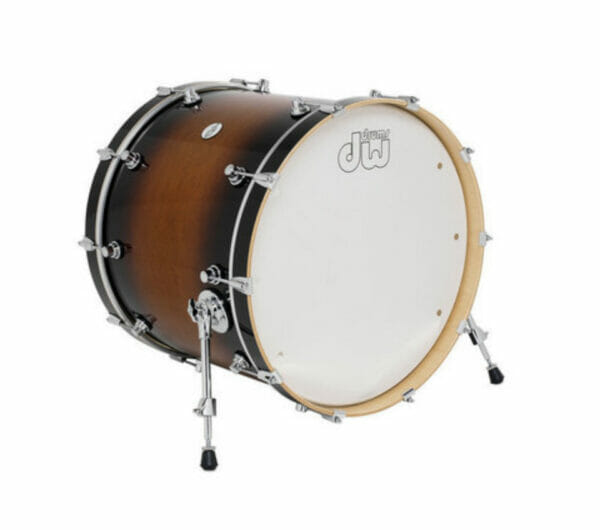 DW Design Series 22" x 18" Bass Drum, Gloss Lacquer, Tobacco Burst