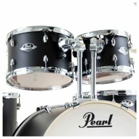 Pearl Export EXX 22" LA Fusion Drum Kit with Skype Drum Lesson and Sabian SBR Cymbal Pack - Satin Shadow Black