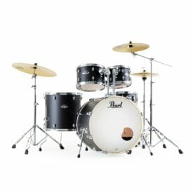 Discontinued Pearl Export EXX 22" LA Fusion Drum Kit with  Sabian SBR Cymbal Pack  - Satin Shadow Black - Image 1