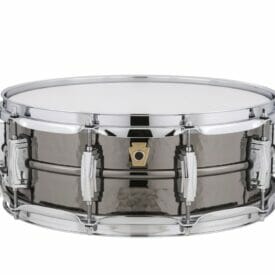 Ludwig 14x5" Black Beauty Hammered Shell Snare Drum, Imperial Lugs