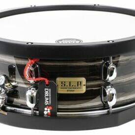 TAMA SLP STUDIO MAPLE SNARE DRUM IN LACQUERED CHARCOAL OYSTER 14" X 5.5"