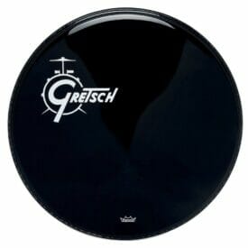 Gretsch USA 18" Ambassador Ebony Offset Logo Bass Drum Head