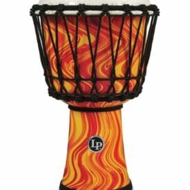 LP Circle Djembe 7-inch Rope Tuned Orange Marble