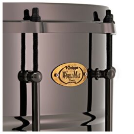 Worldmax Black Brass Snare with Black Hardware 14 x 6.5 2