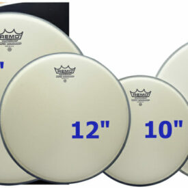Remo Ambassador Coated Rock Fusion Pack 10" 12" 16" + Free 14" Snare Head