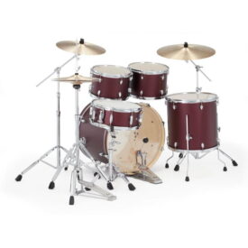 Pearl Export 22" Rock Fusion 5 Piece Drum Kit w/Sabian PX Cymbals - Satin Scarlet - Image 3