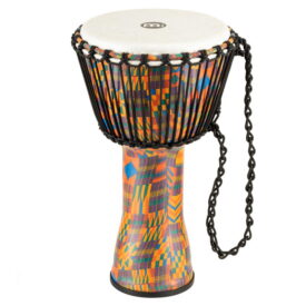 Meinl Percussion 10" Rope Tuned Travel Series Djembes, Synthetic Head (Patented), Kenyan Quilt