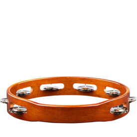Meinl Percussion 10" Traditional Wood Tambourine, Single Row, Nickel Plated Steel Jingles - Image 3