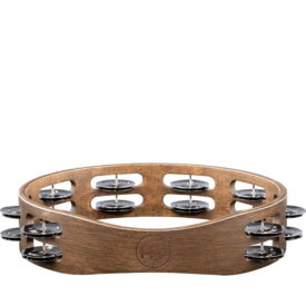 Meinl Percussion 10" Traditional Wood Tambourine, Dual Row, Stainless Steel Jingles - Image 3