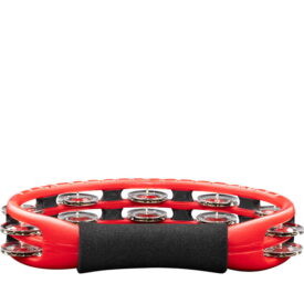 Meinl Percussion Traditional hand Held ABS Tambourine, Red, Nickel Plates Steel Jingles - Image 3