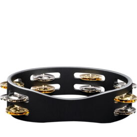 Meinl Percussion 8" Compact Wood Tambourine, Black, Mixed Jingles - Image 3