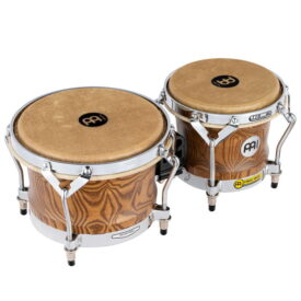 Meinl Percussion Woodcraft Series Wood Bongo, Zebra Finished Ash