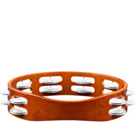 Meinl Percussion 10" Traditional Wood Tambourine, Dual Row, Aluminum Jingles - Image 3