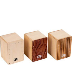 Meinl Percussion Mini Cajon Shaker Set, Bubinha, Natural, Zebrano