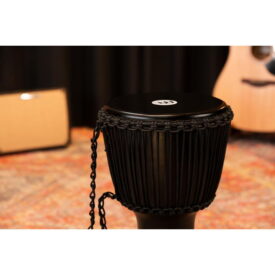 Meinl Percussion 12" Rope Tuned Travel Series Djembes, Goat Skin Head (Patented), Phantom Black - Image 3
