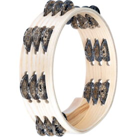 Meinl Percussion 8" Artisan Edition Compact Tambourine, Tripple Row, Hammered Nickel Plated Steel Jingles