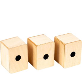 Meinl Percussion Mini Cajon Shaker Set, Bubinha, Natural, Zebrano - Image 3