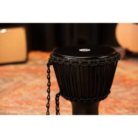 Meinl Percussion 10" Rope Tuned Travel Series Djembes, Goat Skin Head (Patented), Phantom Black - Image 3