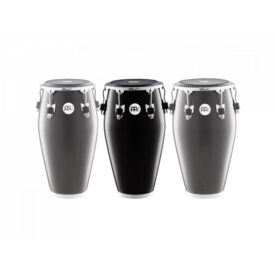 Meinl Percussion 11 3/4 Conga Fibercraft Series Conga, Black, Calfskin Skyndeep Head
