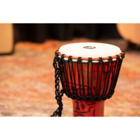 Meinl Percussion 8" Rope Tuned Travel Series Djembes, Synthetic Head (Patented), Pharao's Script - Image 3