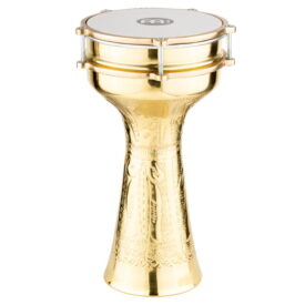 Meinl Percussion 7 1/2" Copper Darbuka, Brass Plated, Hand Hammered