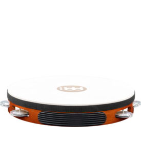 Meinl Percussion 10" Traditional Goatskin Wood Tambourine, Single Row, Aluminum Jingle - Image 3