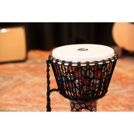 Meinl Percussion 10" Rope Tuned Travel Series Djembes, Synthetic Head (Patented), Day Of The Dead - Image 3