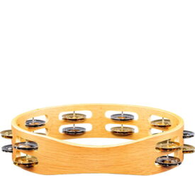 Meinl Percussion 10" Recording-Combo Wood Tambourine, Dual Row, Mixed Jingles - Image 3