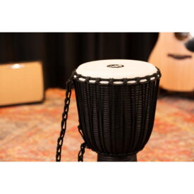 Meinl Percussion 12" Rope Tuned Headliner Series Wood Djembe, Black River Series - Image 3