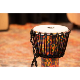 Meinl Percussion 8" Rope Tuned Travel Series Djembes, Synthetic Head (Patented), Kenyan Quilt - Image 3