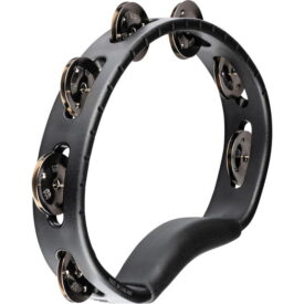 Meinl Percussion Headliner Series Hand Held ABS Tambourine, Black, Single Row, Stainless Steel Jingles