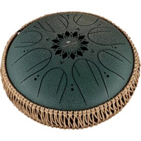 Meinl Sonic Energy 10" Medium Octave Steel Tongue Drum - F# Minor, 8 Notes, 432 Hz - Dark Green