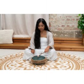 Meinl Sonic Energy 10" Medium Octave Steel Tongue Drum - F# Minor, 8 Notes, 432 Hz - Dark Green - Image 12