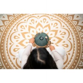 Meinl Sonic Energy 10" Medium Octave Steel Tongue Drum - F# Minor, 8 Notes, 432 Hz - Dark Green - Image 10