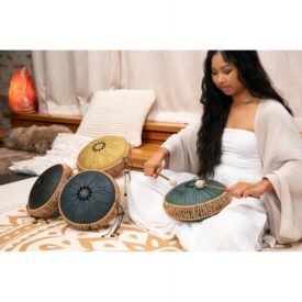 Meinl Sonic Energy 10" Medium Octave Steel Tongue Drum - F# Minor, 8 Notes, 432 Hz - Dark Green - Image 8