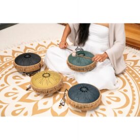 Meinl Sonic Energy 10" Medium Octave Steel Tongue Drum - F# Minor, 8 Notes, 432 Hz - Dark Green - Image 7