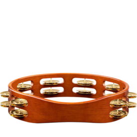 Meinl Percussion 10" Traditional Wood Tambourine, Dual Row, Brass Jingles - Image 3