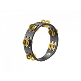 Meinl Percussion 8" Compact Wood Tambourine, Black, Brass Jingles