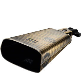 Meinl Percussion 6 1/4" Hammered Cowbell, Handbrushed Gold, Medium Timbales Cowbell - Image 3