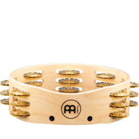 Meinl Percussion 8" Artisan Edition Compact Tambourine, Tripple Row, Hammered Brass Jingles - Image 3