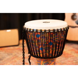 Meinl Percussion 14" Rope Tuned Travel Series Djembes, Synthetic Head (Patented), Kenyan Quilt - Image 3