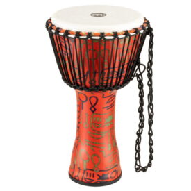 Meinl Percussion 10" Rope Tuned Travel Series Djembes, Synthetic Head (Patented), Pharao's Script