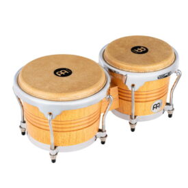 Meinl Percussion Wood Bongo, Natural, Super Natural, Chrome Hardware