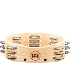 Meinl Percussion 8" Artisan Edition Compact Tambourine, Tripple Row, Hammered Nickel Plated Steel Jingles - Image 3